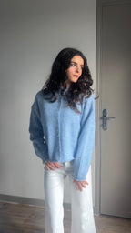 Elsa bleu - Gilet boutonné