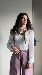 Lili chocolat - Foulard imprimé