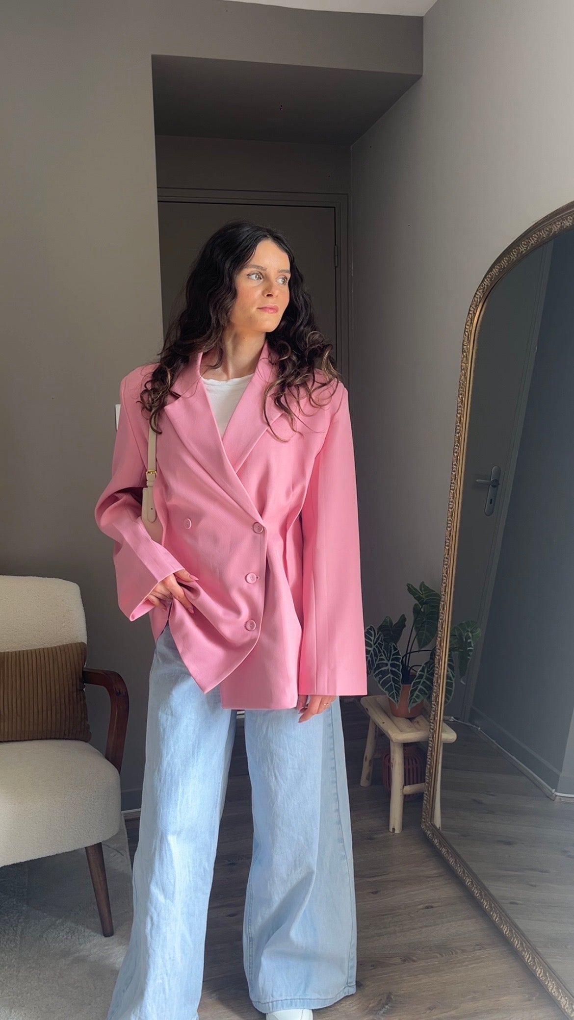 Loane rose - Blazer cintré