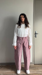 Elly vieux rose - Pantalon velours