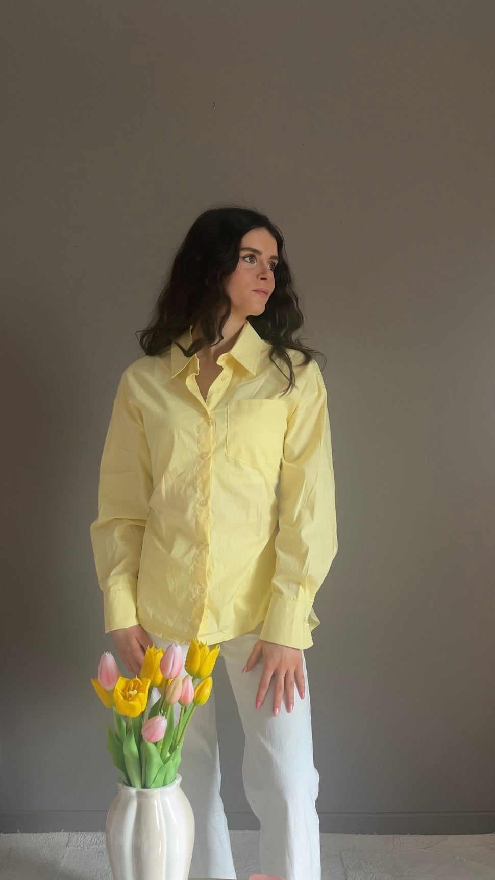 Pola jaune - Chemise cintrée