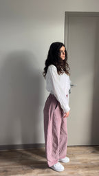 Elly vieux rose - Pantalon velours