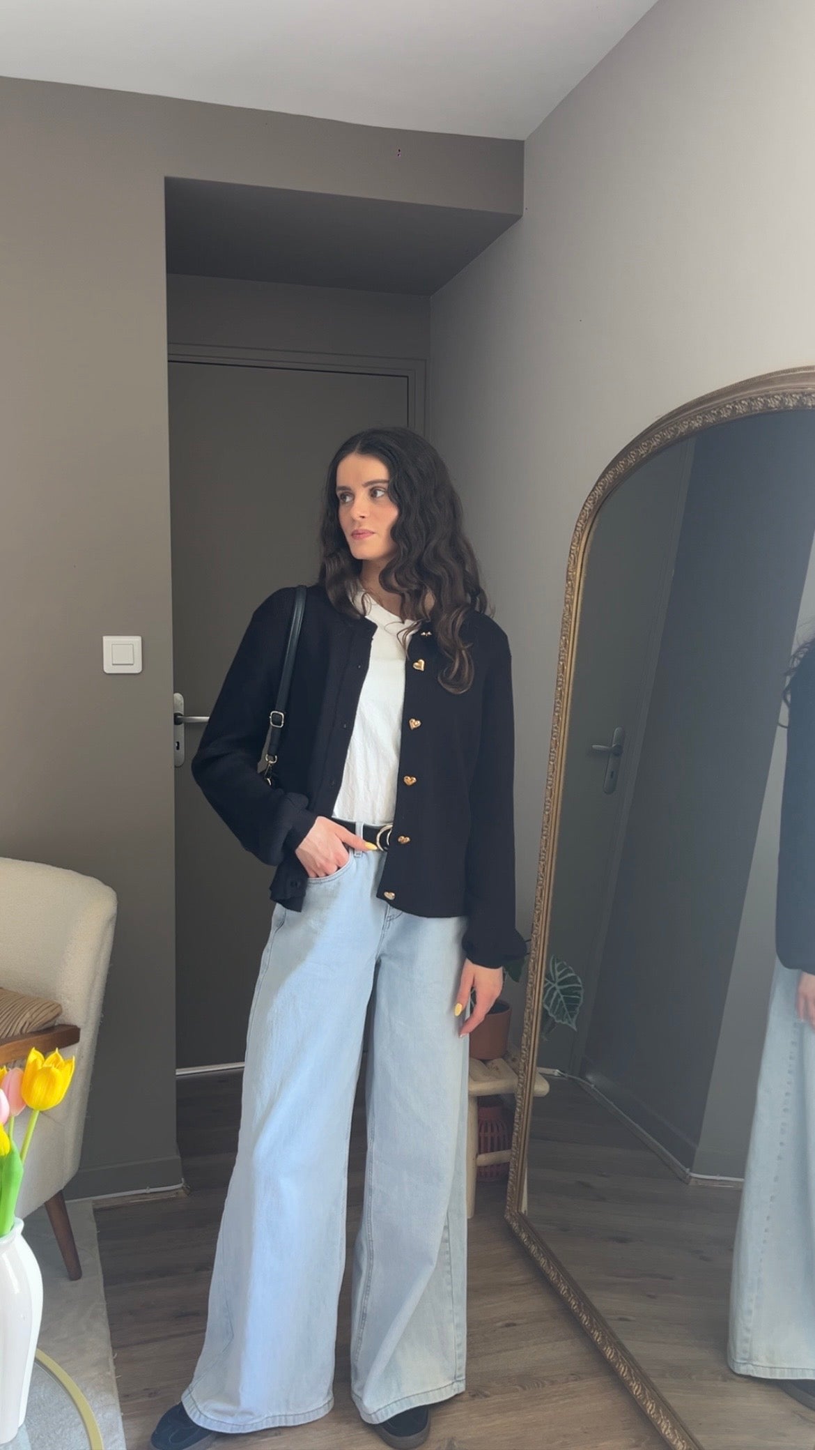 Ethan noir - Gilet boutonné