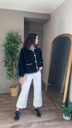 Amalia noire - Veste en maille