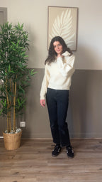 Telma crème - Pull zippé
