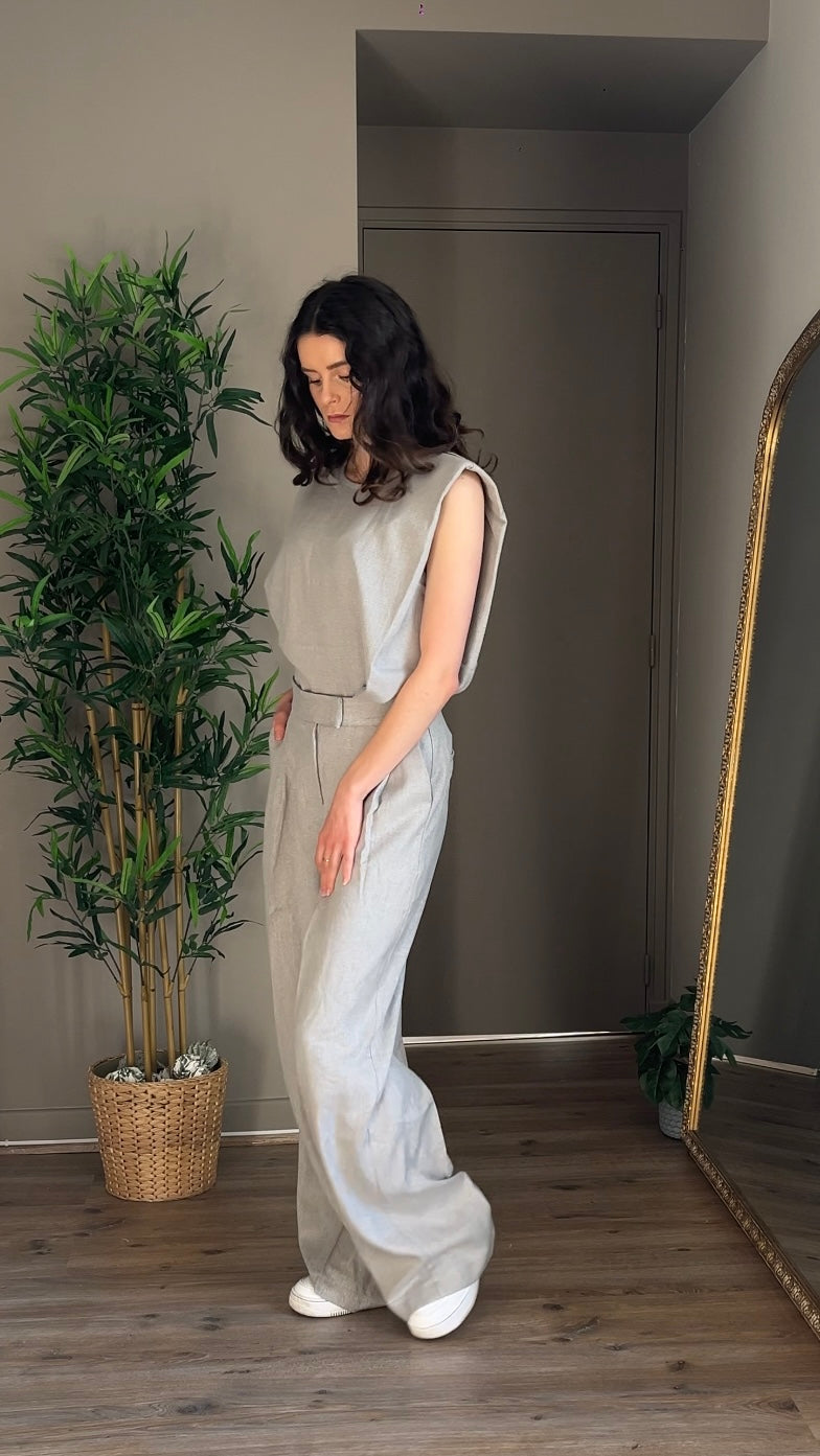 Mady beige - Top structuré