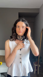Romy léopard - Foulard imprimé