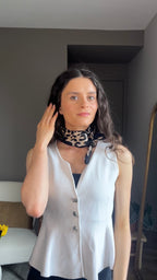 Romy léopard - Foulard imprimé