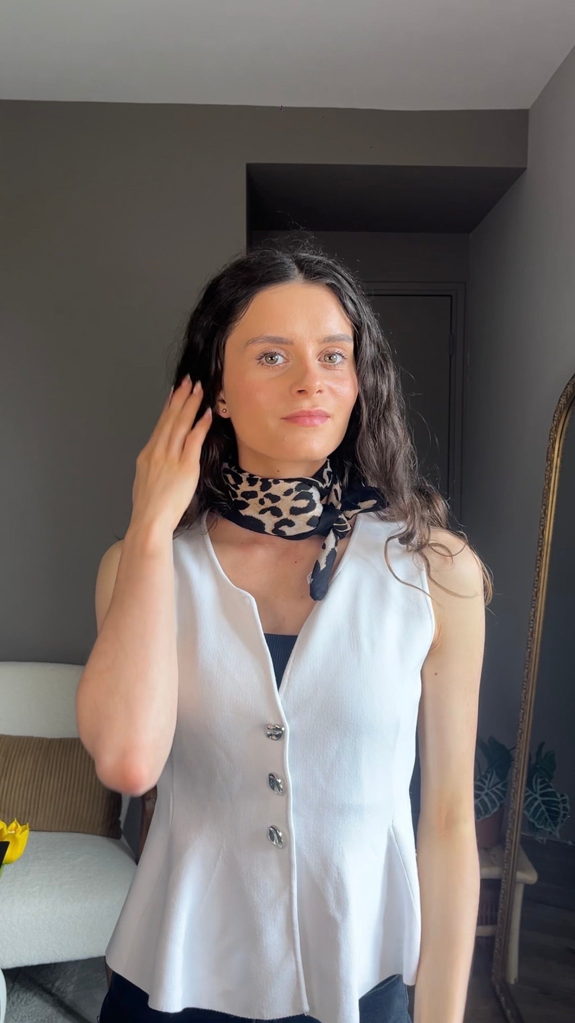 Romy léopard - Foulard imprimé