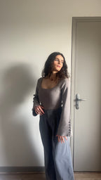 Esmée taupe - Pull fin