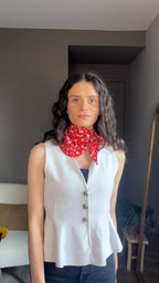 Lucia rouge - Foulard imprimé