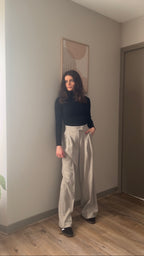 Armand beige - Pantalon ample
