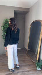 Amalia noire - Veste en maille