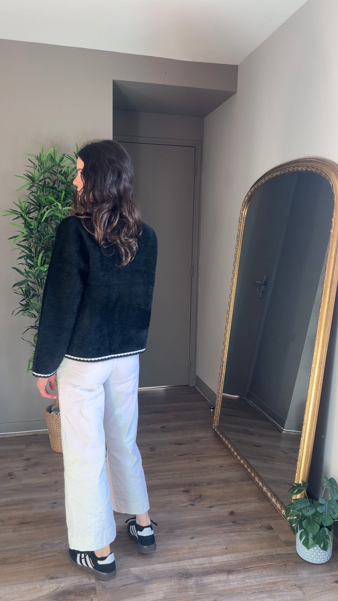 Amalia noire - Veste en maille