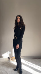 Nastia noir - Pull structuré