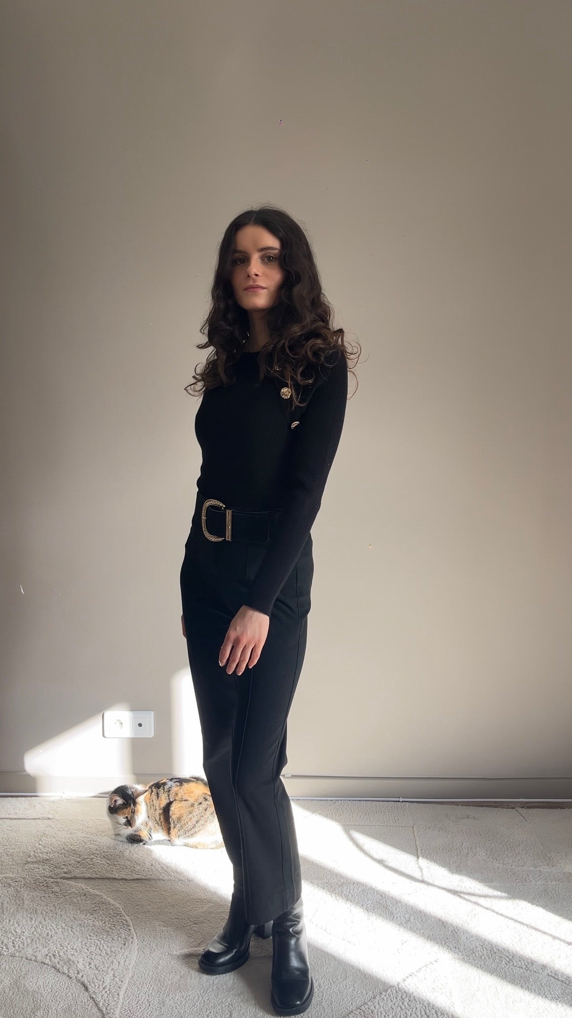 Nastia noir - Pull structuré