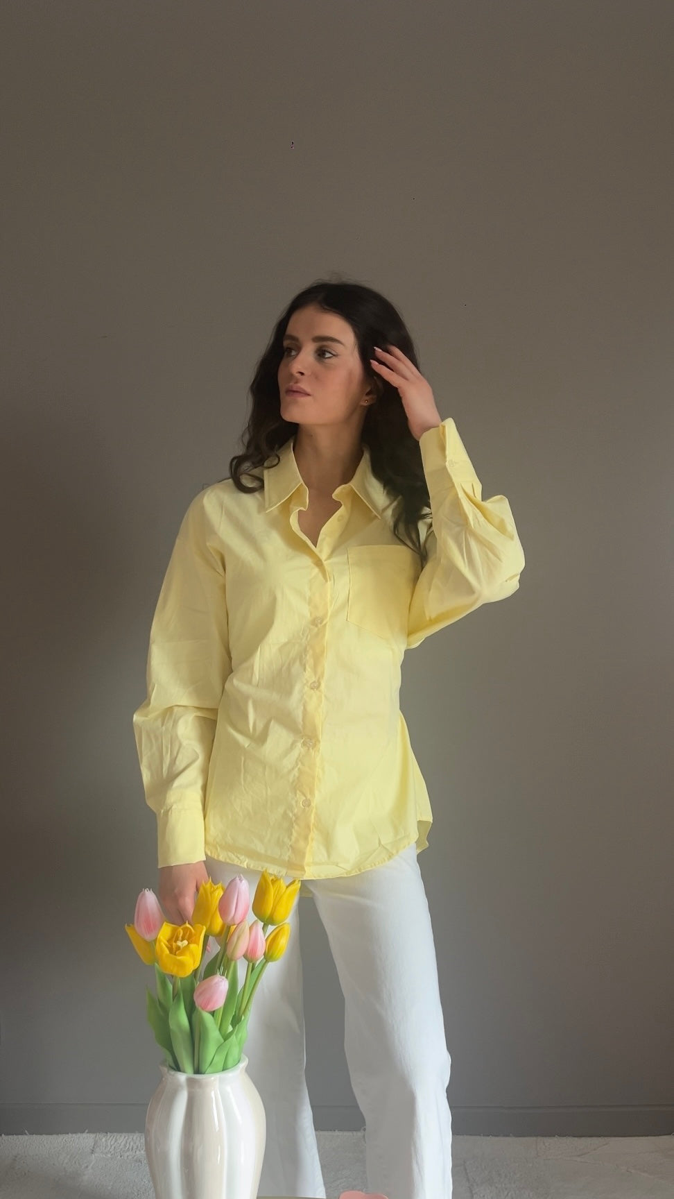 Pola jaune - Chemise cintrée