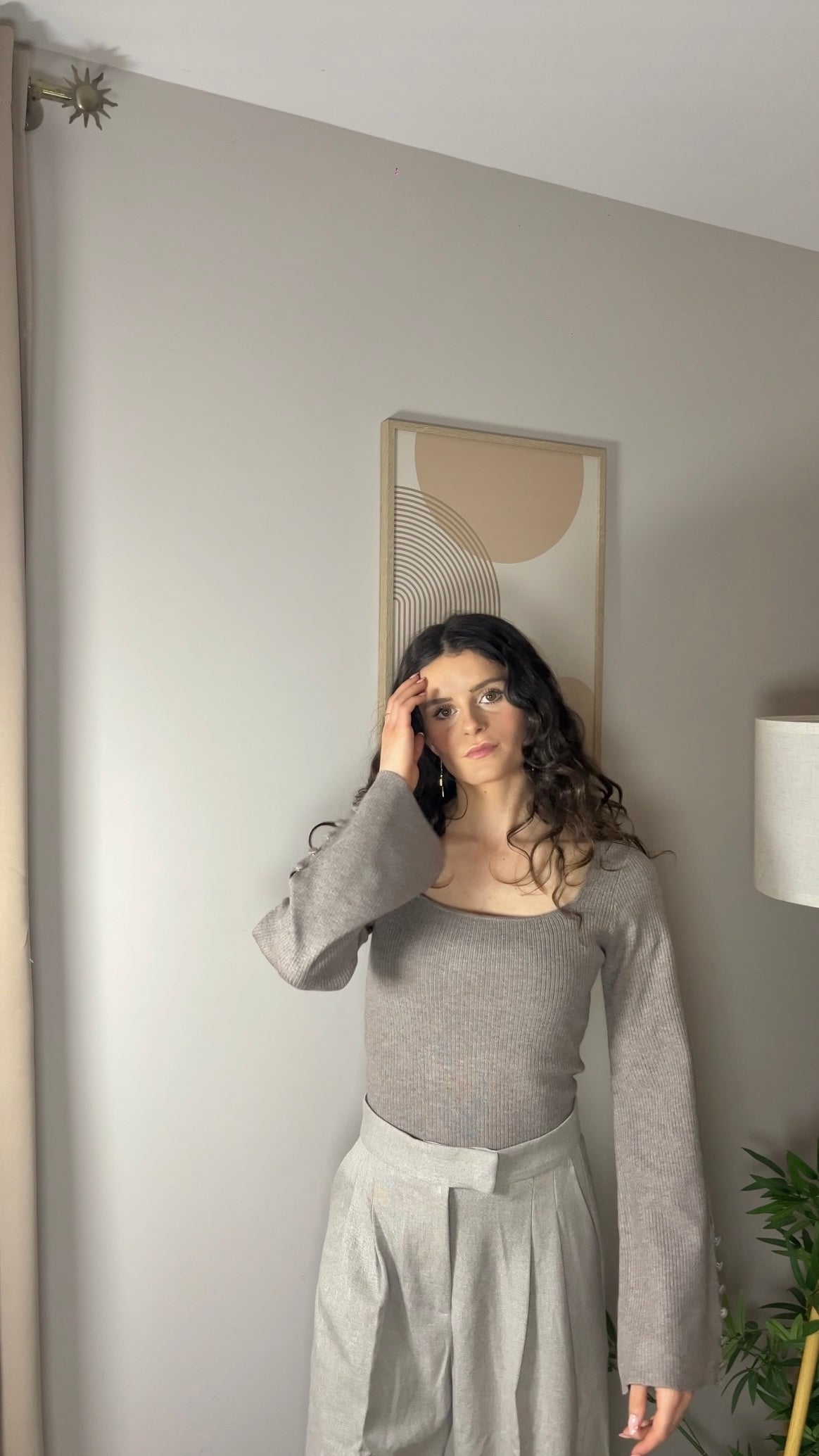 Esmée taupe - Pull fin