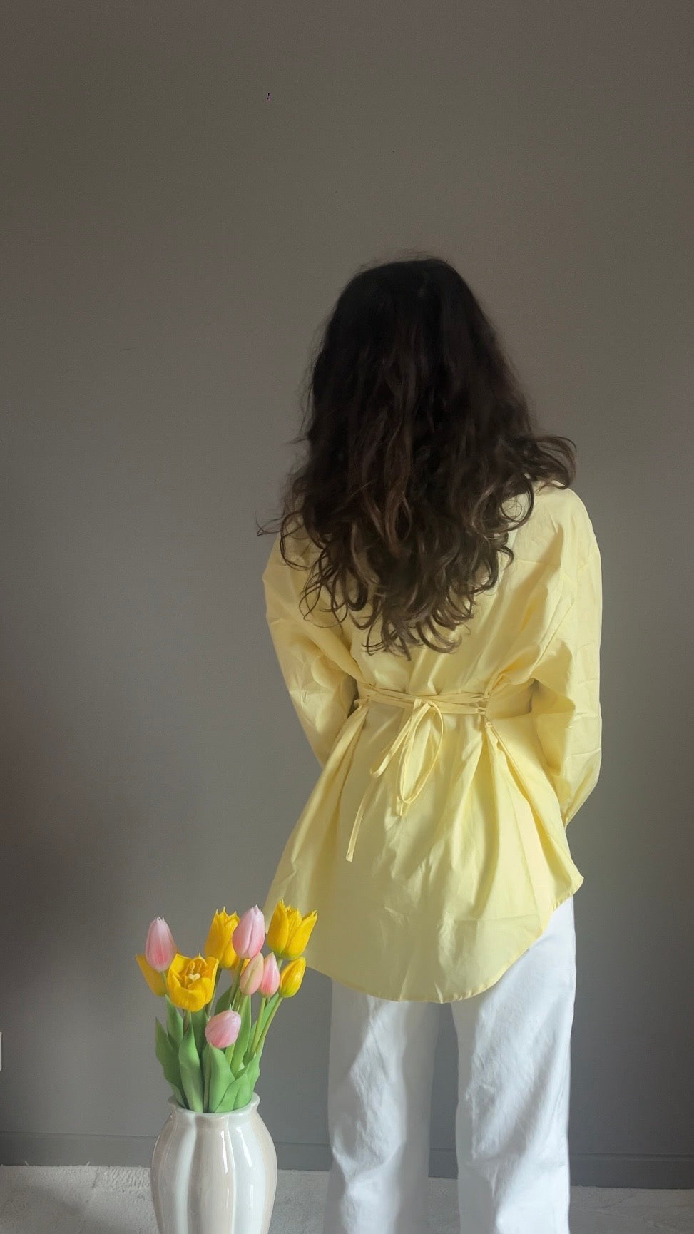 Pola jaune - Chemise cintrée