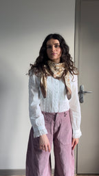 Lili chocolat - Foulard imprimé