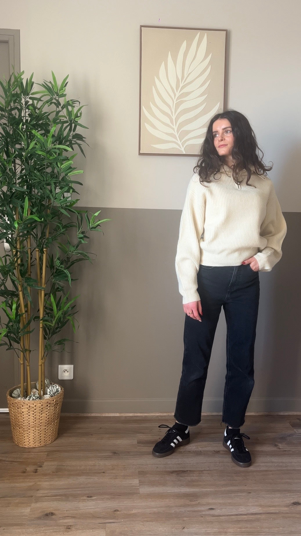 Telma crème - Pull zippé