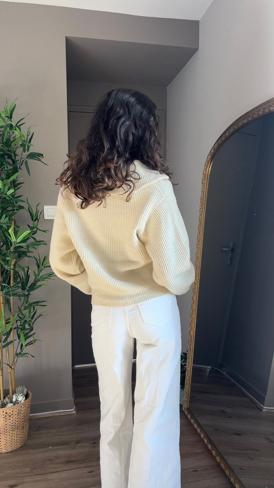 Telma crème - Pull zippé
