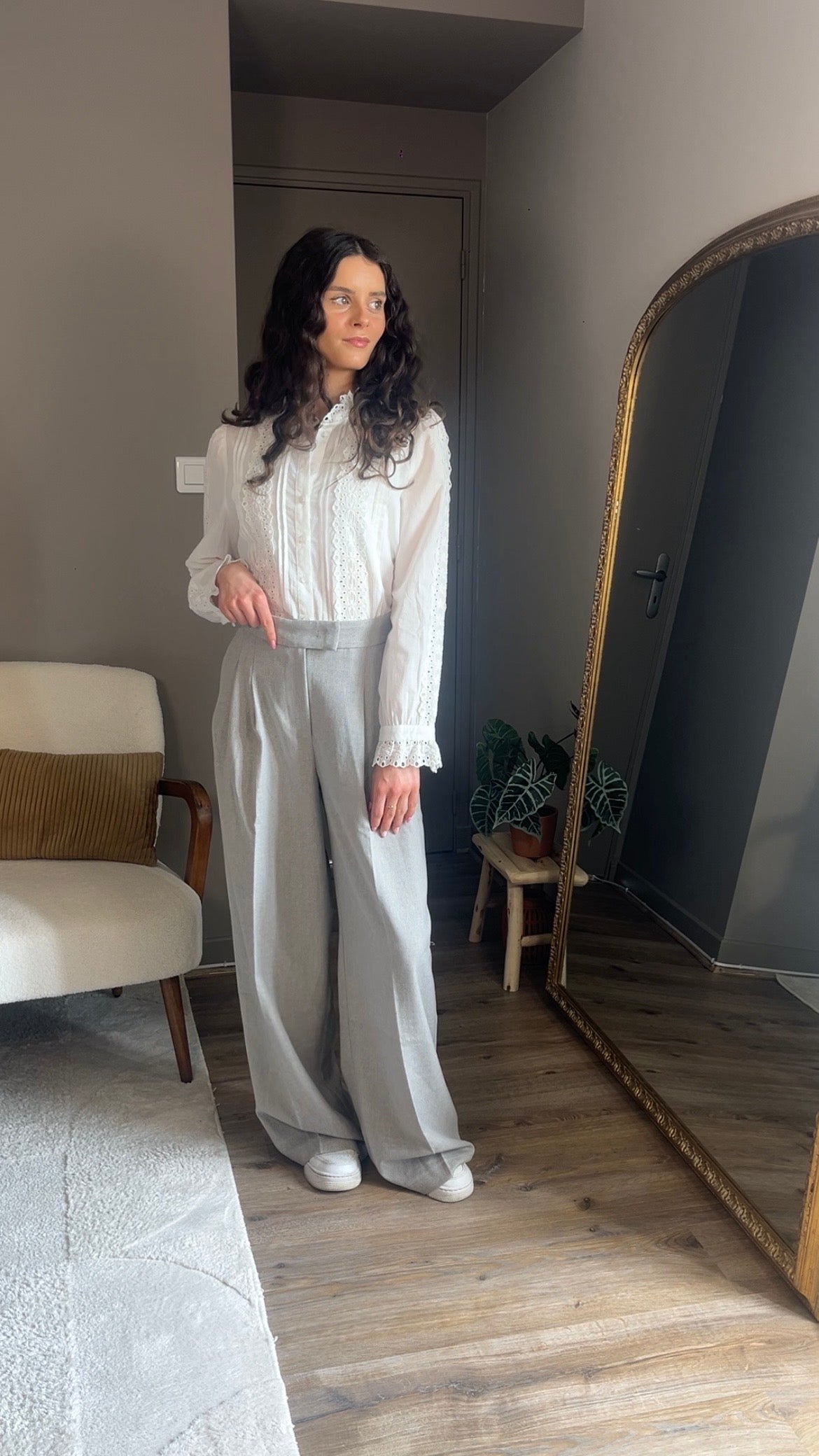 Armand beige - Pantalon ample