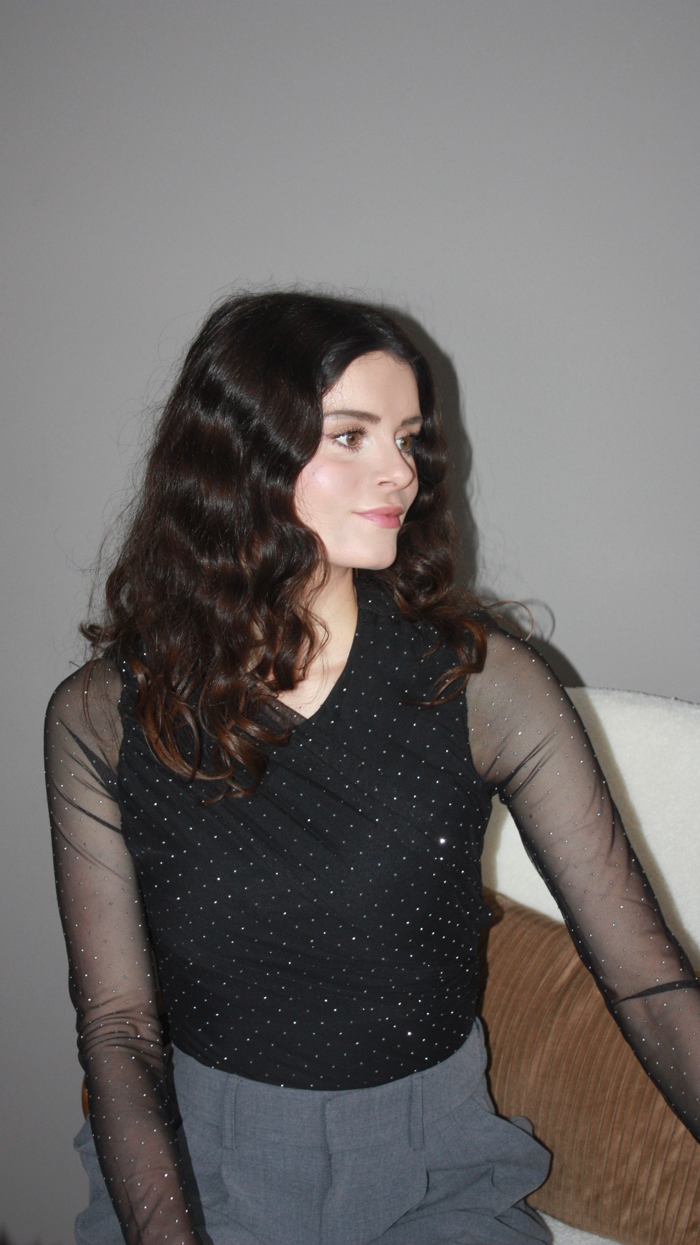 Gracie noir - Body maille transparente