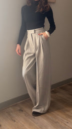 Armand beige - Pantalon ample