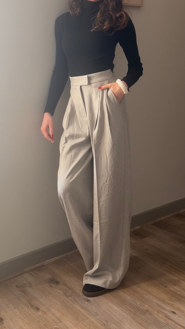 Armand beige - Pantalon ample
