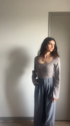 Esmée taupe - Pull fin