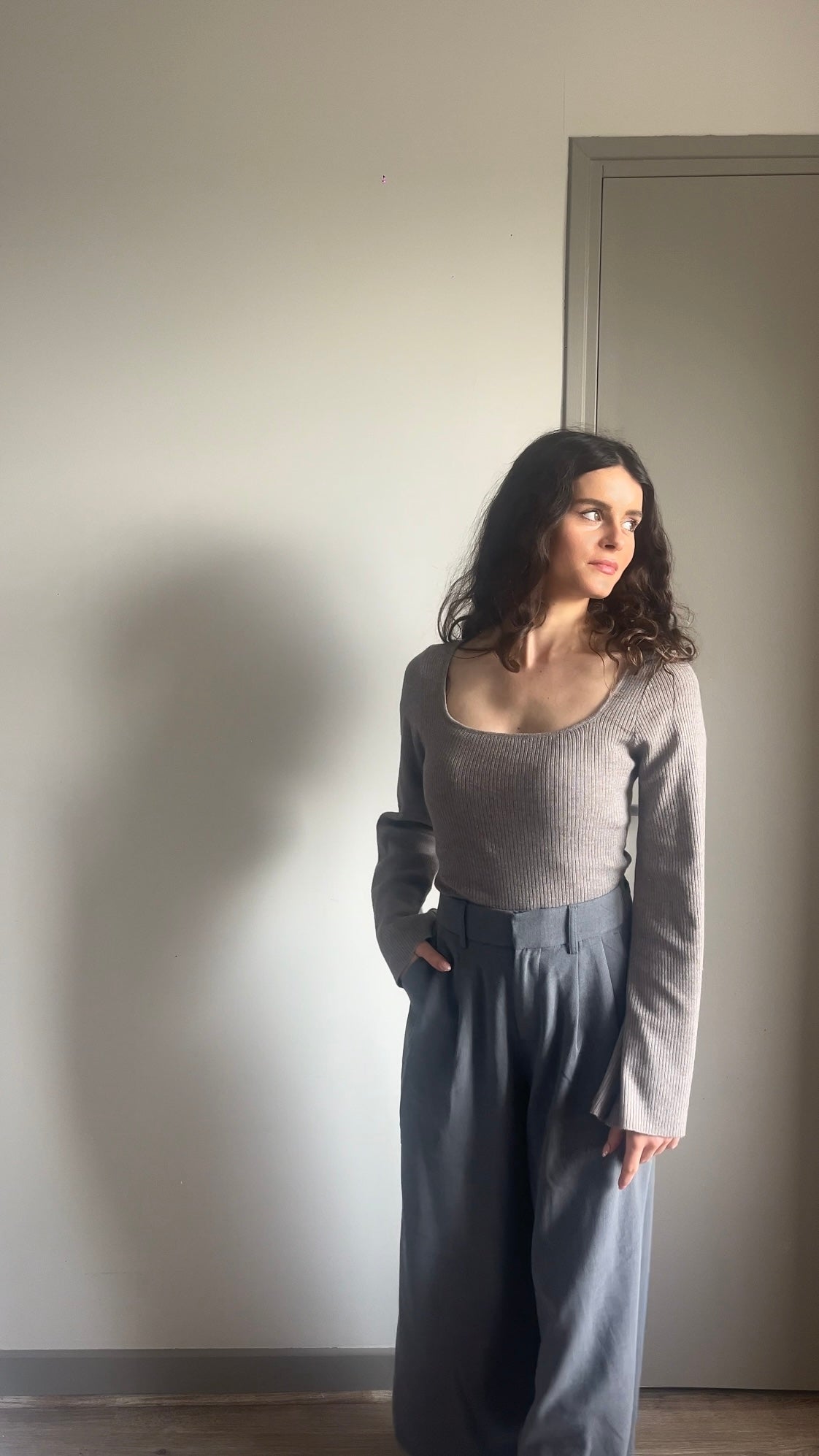 Esmée taupe - Pull fin