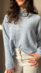Elsa bleu - Gilet boutonné