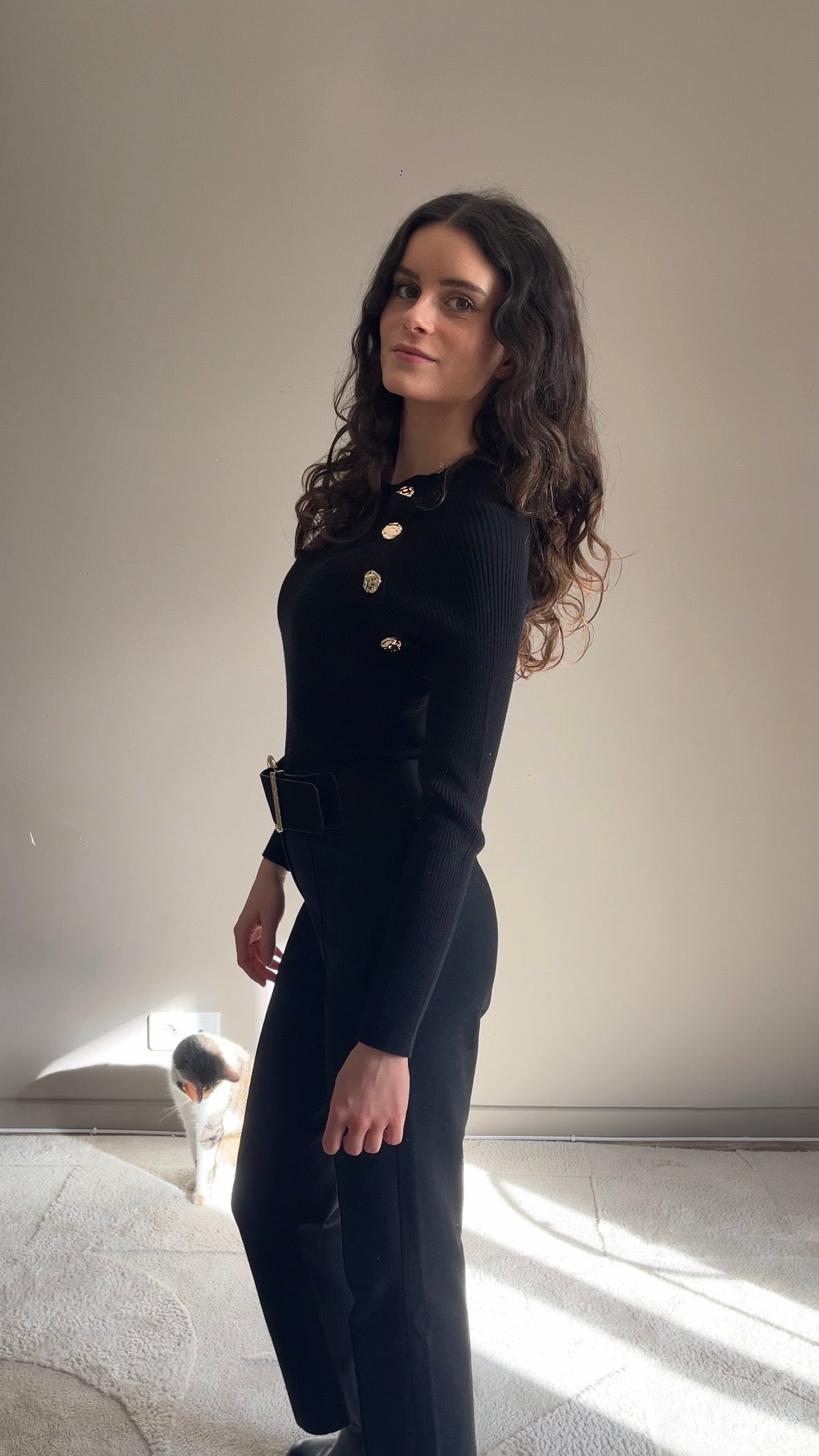 Nastia noir - Pull structuré