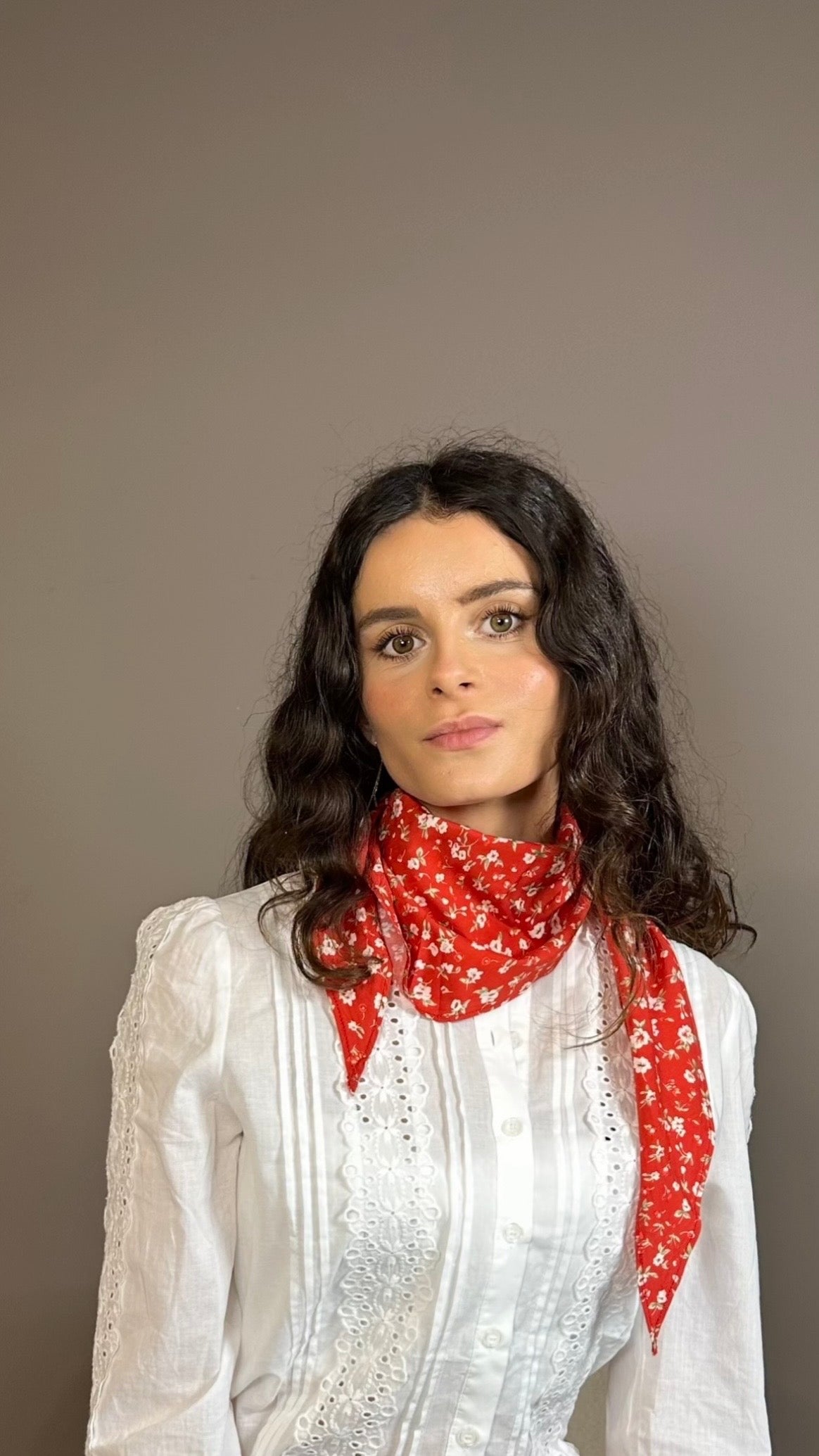 Lucia rouge - Foulard imprimé