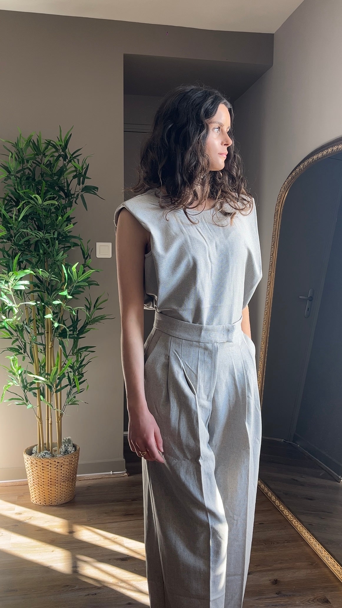 Mady beige - Top structuré