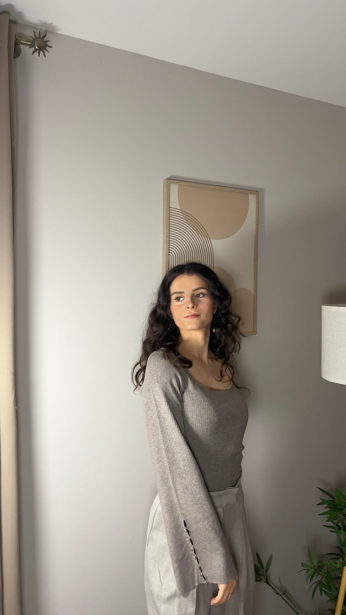 Esmée taupe - Pull fin