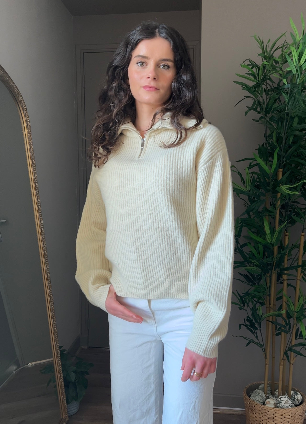 TELMA CREME - PULL ZIPPE