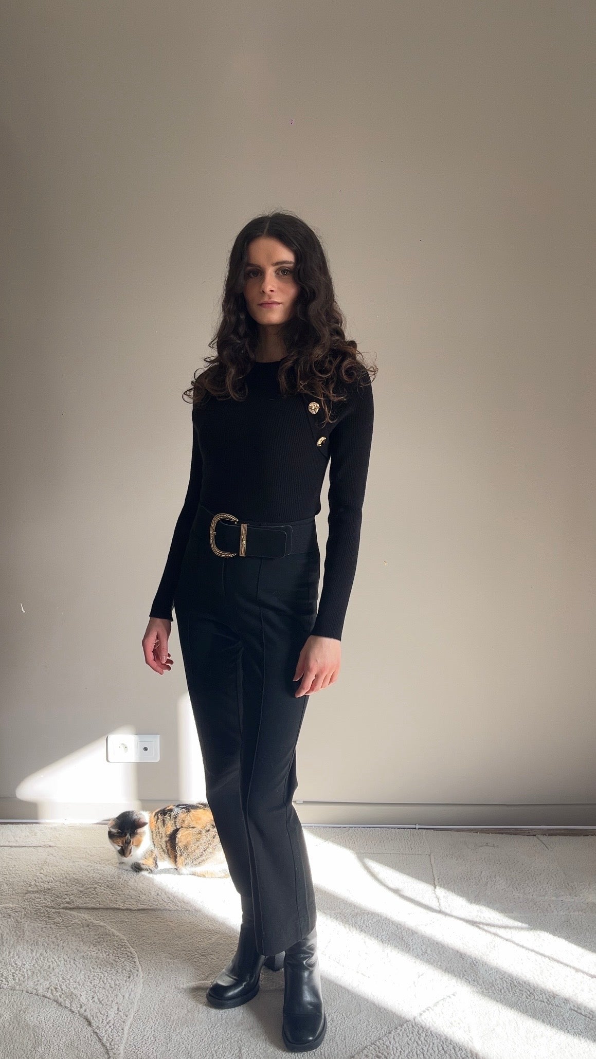 Nastia noir - Pull structuré