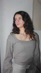 Esmée taupe - Pull fin