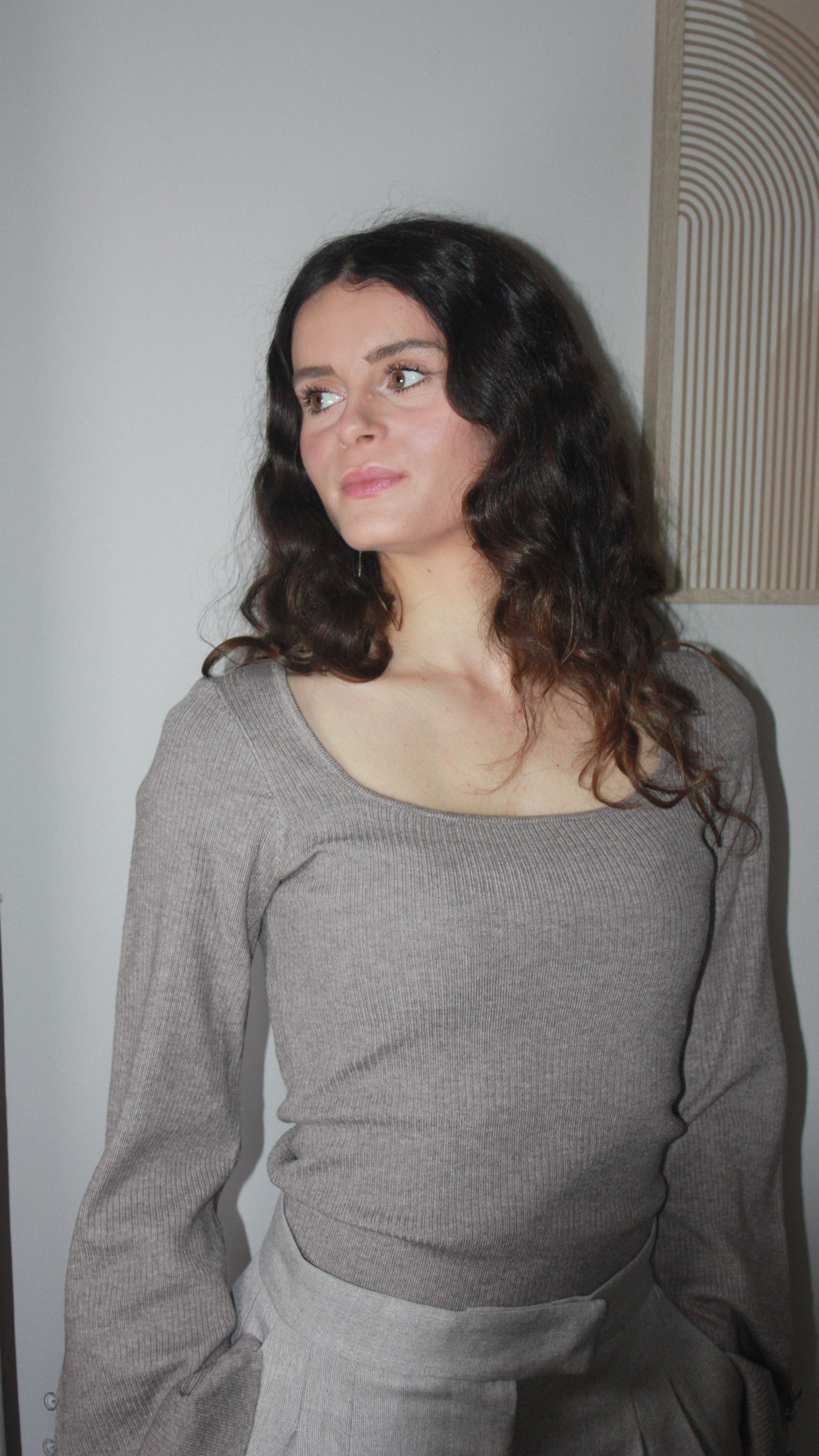 Esmée taupe - Pull fin