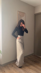 Armand beige - Pantalon ample