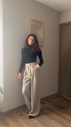 Armand beige - Pantalon ample