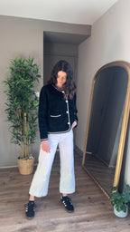 Amalia noire - Veste en maille