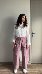 Elly vieux rose - Pantalon velours