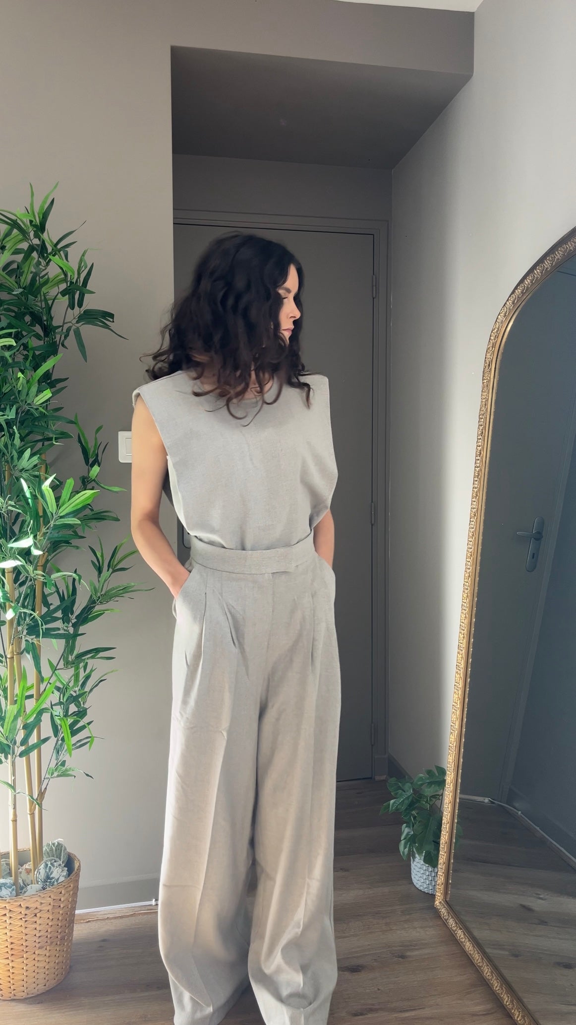 Mady beige - Top structuré