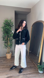 Amalia noire - Veste en maille