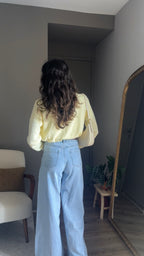 Marguerite jaune - Gilet maille fine