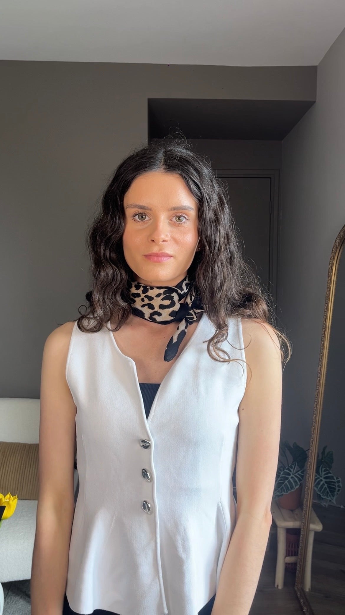 Romy léopard - Foulard imprimé