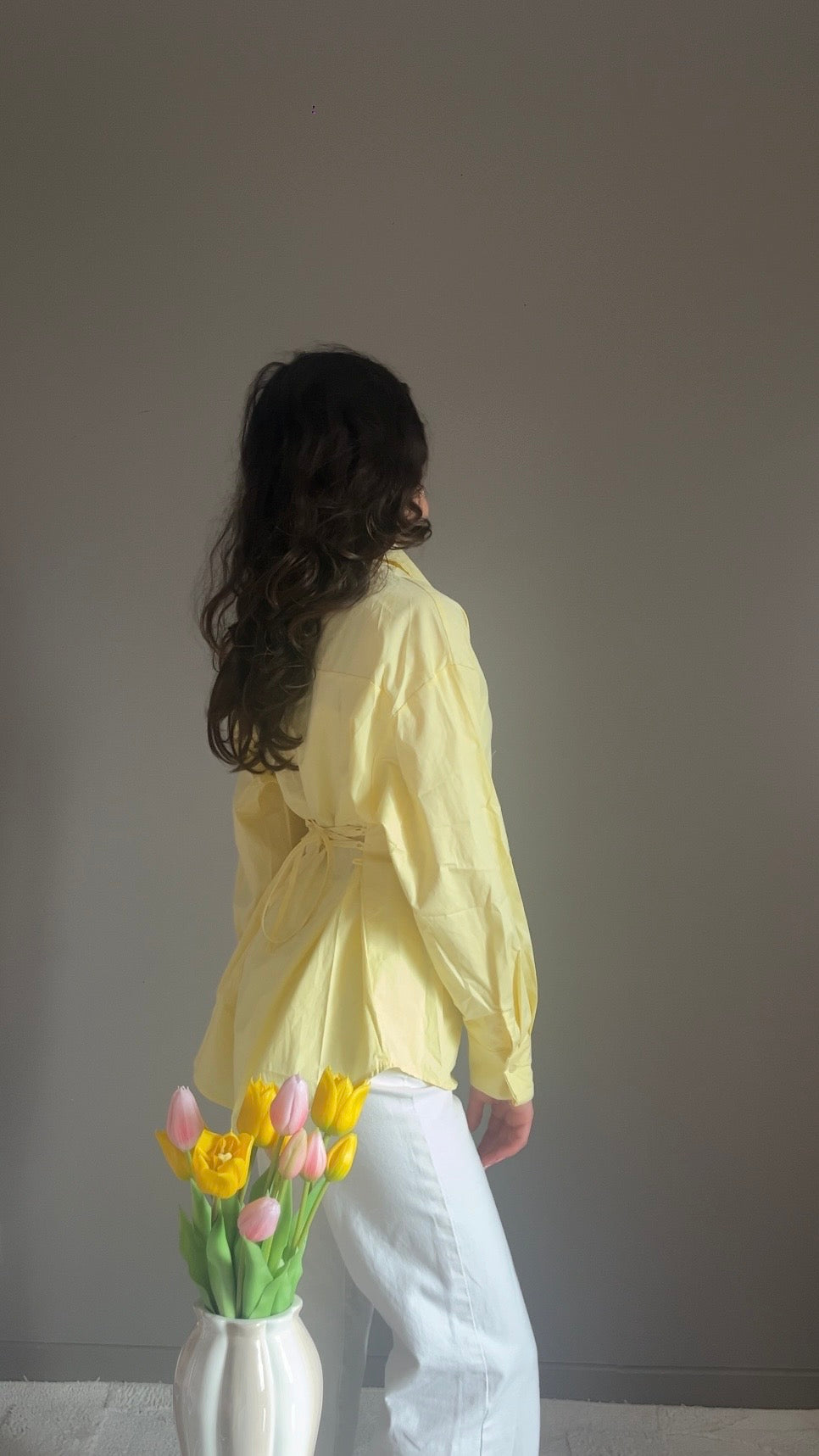 Pola jaune - Chemise cintrée